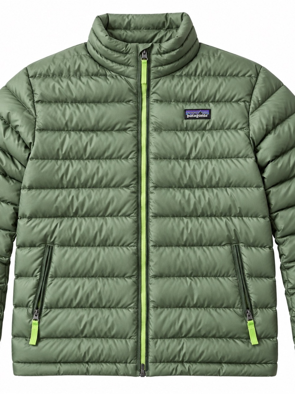 Patagonia Boys Down Sweater Jacket XL 14-16 Green Puffer Coat Style 68244